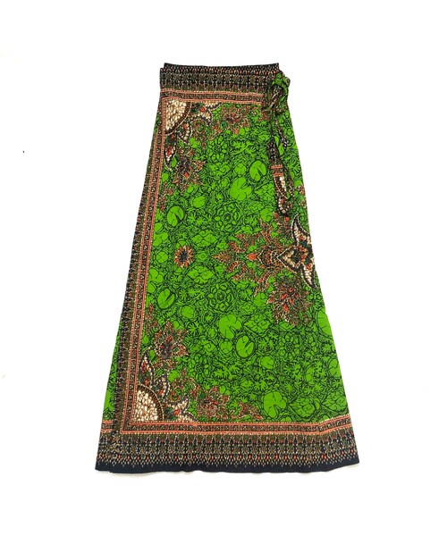 USED（ユーズド）の「Melon Green Winding maxi  skirt（スカート・レディース・その他）」の4枚目の写真