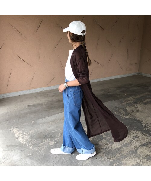 copine（コピン）の「再入荷！大人カジュアル！ガーゼロングカーディガン(2color)【クリックポスト対象商品】（カーディガン/ボレロ・レディース・その他）」の6枚目の写真