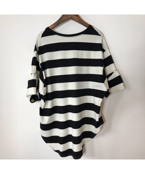 copine（コピン）の「BIGシルエット！袖ロールアップ太ボーダーTシャツ【クリックポスト対象商品】（Tシャツ/カットソー・レディース・その他）」の14枚目の写真