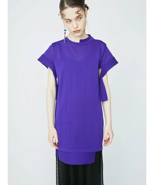 UN3D.(アンスリード)の「RANDOM PARTS LONG KT(ニット/セーター・パープル/イエロー/ブラック/グリーン・F)」の9枚目の写真