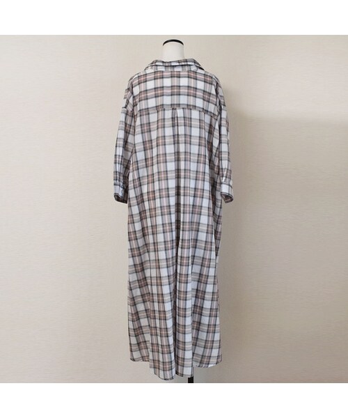 no brand（ノーブランド）の「[ RE-ARRIVAL ]チェックオーバーシャツOP（ワンピース・レディース・その他）」の12枚目の写真