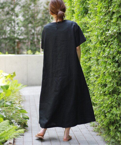 JOURNAL STANDARD relume(ジャーナルスタンダード レリューム)の「《予約》リネンAラインワンピース◆(ワンピース/ドレス・ブラック/36/38)」の7枚目の写真