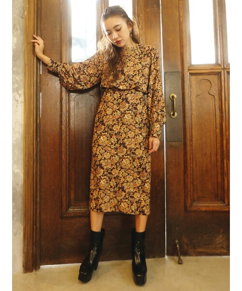 Evris エヴリス の ブラウジングロングワンピース ワンピース ドレス Wear