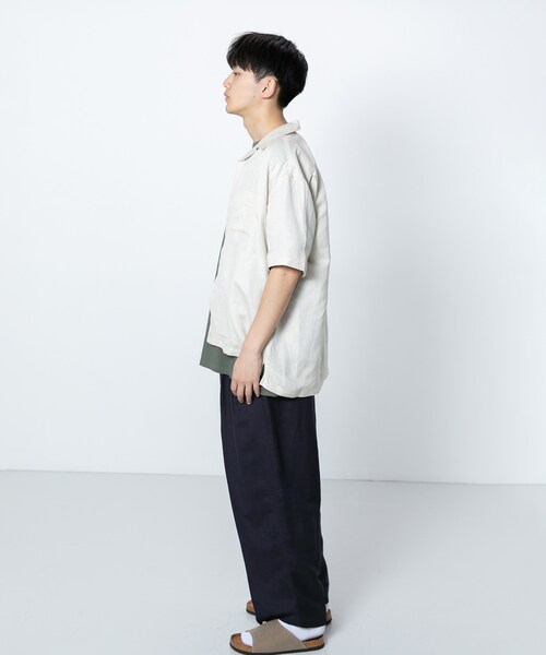 SENSE OF PLACE by URBAN RESEARCH(センスオブプレイスバイアーバンリサーチ)の「リネンレーヨンタックワイドパンツ(パンツ・メンズ・BROWN/NAVY/BLACK/KHAKI・M/L)」の5枚目の写真