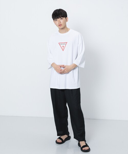 SENSE OF PLACE by URBAN RESEARCH(センスオブプレイスバイアーバンリサーチ)の「リネンレーヨンタックワイドパンツ(パンツ・メンズ・BROWN/NAVY/BLACK/KHAKI・M/L)」の7枚目の写真