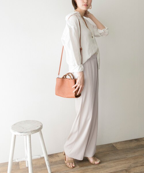 URBAN RESEARCH(アーバンリサーチ)の「リラックスリブパンツ(パンツ・レディース・L.KHAKI/OFF BEIGE/BLACK・FREE)」の11枚目の写真