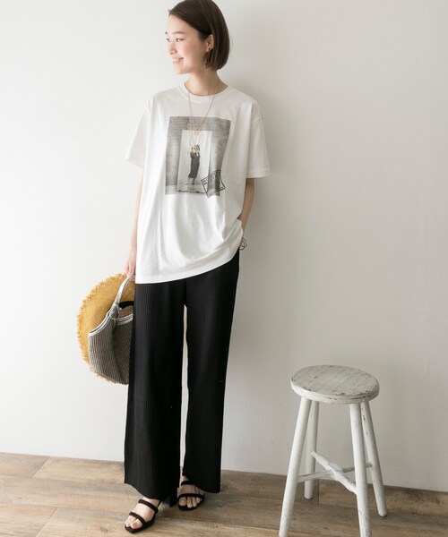 URBAN RESEARCH(アーバンリサーチ)の「リラックスリブパンツ(パンツ・レディース・L.KHAKI/OFF BEIGE/BLACK・FREE)」の14枚目の写真