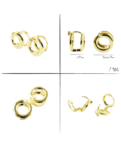 no brand（ノーブランド）の「両耳用（2点セット）ダブル オープン