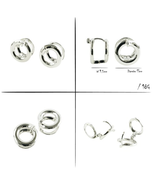 no brand（ノーブランド）の「両耳用（2点セット）ダブル オープン