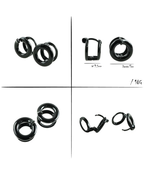ノーブランド ピアス 両耳 no brand（ノーブランド）の「両耳用（2点セット）ダブル