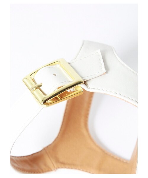 E hyphen world gallery（イーハイフンワールドギャラリー）の「メタルミックスサンダル（サンダル・レディース・ホワイト/ブラック・S/M/L）」の6枚目の写真