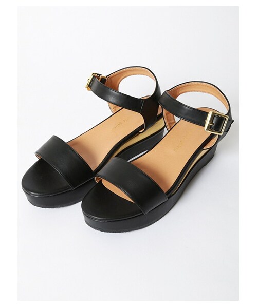 E hyphen world gallery（イーハイフンワールドギャラリー）の「メタルミックスサンダル（サンダル・レディース・ホワイト/ブラック・S/M/L）」の2枚目の写真