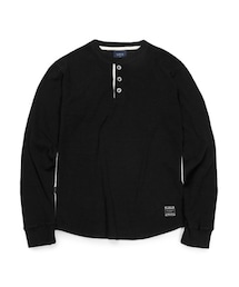 LEATA | Waffle henry neck long sleeve black(その他)