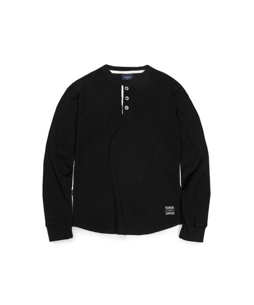 LEATA(リータ)の「Waffle henry neck long sleeve black(その他・メンズ・その他・M/L/XL)」の1枚目の写真