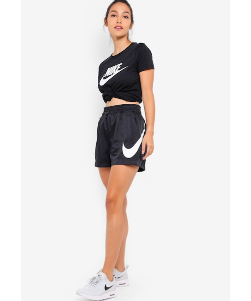 NIKE（ナイキ）の「As Women's Nsw Woven Swsh Shorts（パンツ・レディース・Black/White・XS/S/M/L/XL）」の4枚目の写真