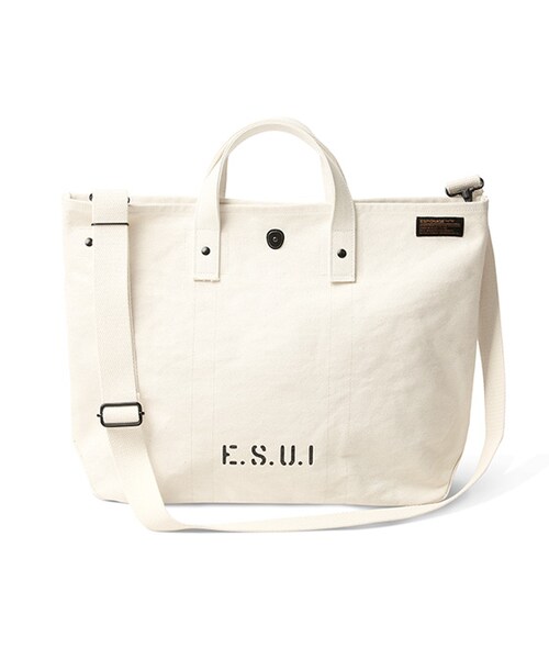 ESPIONAGE(エスピオナジ)の「Griff Heavy Canvas Tote Bag Ivory(バッグ・メンズ・その他・가로 50cm 세로 35cm 폭 16cm)」の1枚目の写真