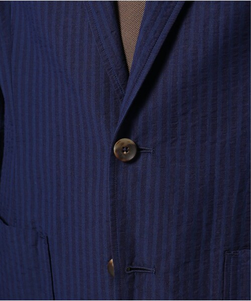 EDIFICE(エディフィス)の「LARDINI / ラルディーニ シアサッカー シャドーストライプ ジャケット(ジャケット/アウター・ネイビー/42/44/46/48)」の12枚目の写真