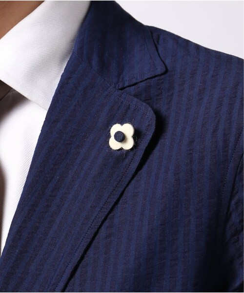 LARDINI ストライプ ラルディーニ　シアサッカー　ジャケット　L LARDINI ストライプ ラルディーニ シアサッカー ジャケット L