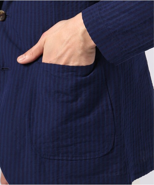 EDIFICE(エディフィス)の「LARDINI / ラルディーニ シアサッカー シャドーストライプ ジャケット(ジャケット/アウター・ネイビー/42/44/46/48)」の13枚目の写真