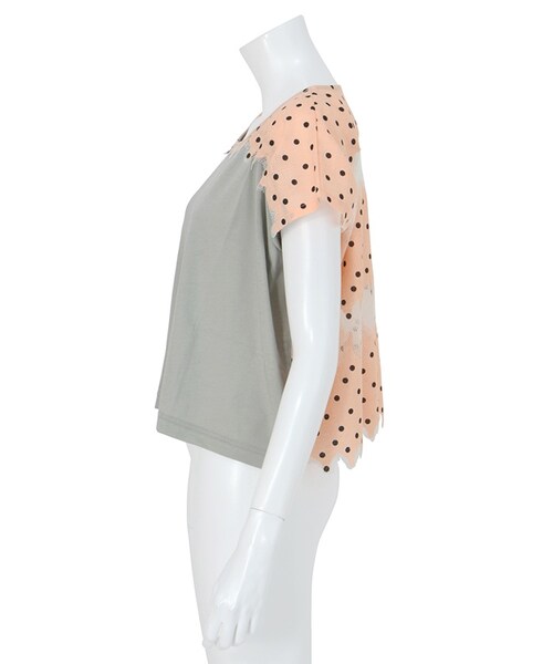 Ne-net（ネネット）の「ネ・ネット / (P)ドットレース / カットソー（トップス・レディース・navy(13)/gray(24)・02）」の5枚目の写真