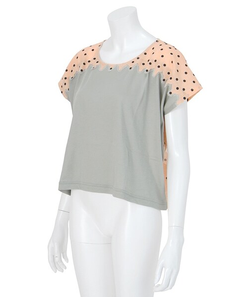 Ne-net（ネネット）の「ネ・ネット / (P)ドットレース / カットソー（トップス・レディース・navy(13)/gray(24)・02）」の6枚目の写真