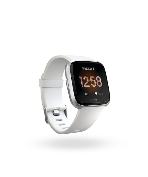 fitbit versa silver aluminum
