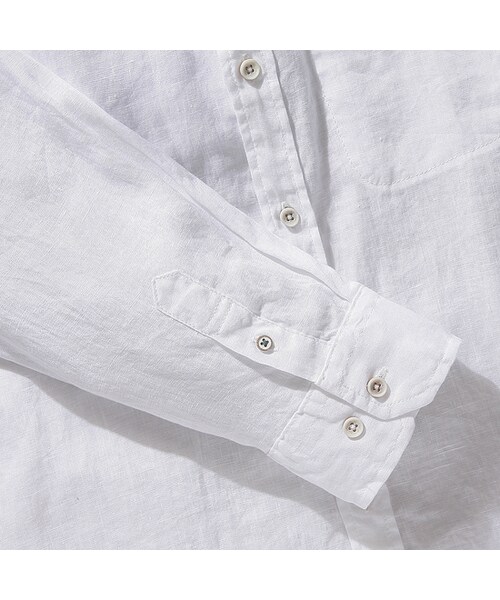 SERIES（シリーズ）の「[series;] 스티치 포켓 린넨 7부 셔츠（トップス・メンズ・화이트・100/105/110/95）」の5枚目の写真