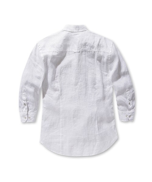 SERIES（シリーズ）の「[series;] 스티치 포켓 린넨 7부 셔츠（トップス・メンズ・화이트・100/105/110/95）」の2枚目の写真