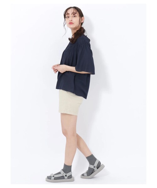 E hyphen world gallery（イーハイフンワールドギャラリー）の「ツイルショートパンツ（パンツ・オフホワイト/ブラック/ベージュ/キャメル/ネイビー・S/M）」の8枚目の写真