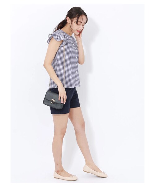 E hyphen world gallery（イーハイフンワールドギャラリー）の「ツイルショートパンツ（パンツ・オフホワイト/ブラック/ベージュ/キャメル/ネイビー・S/M）」の6枚目の写真