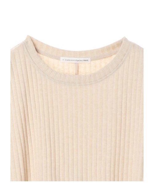 E hyphen world gallery（イーハイフンワールドギャラリー）の「ワイドリブセットアップ（ワンピース/ドレス・チャコールグレー/ベージュ/カーキ・F）」の7枚目の写真