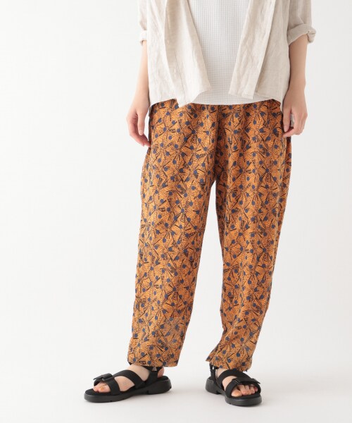 studio CLIP（スタディオクリップ）の「ソフトボイルバティックプリントパンツ（パンツ・アイボリー/イエロー）」の2枚目の写真