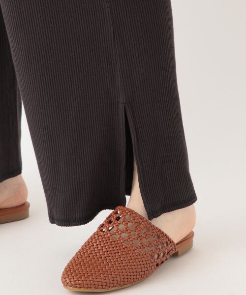 studio CLIP（スタディオクリップ）の「リブストレートカットパンツ[WEB先行予約]（パンツ・オフホワイト/スモーク/ブラウン）」の14枚目の写真