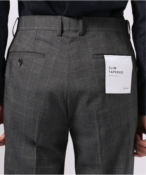 EDIFICE(エディフィス)の「EVALET グレンチェック アンクル パンツ(パンツ・グレー/S/M/L/XL)」の8枚目の写真