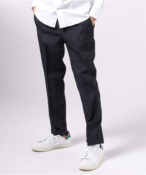 EDIFICE(エディフィス)の「EVALET グレンチェック アンクル パンツ(パンツ・グレー/S/M/L/XL)」の2枚目の写真