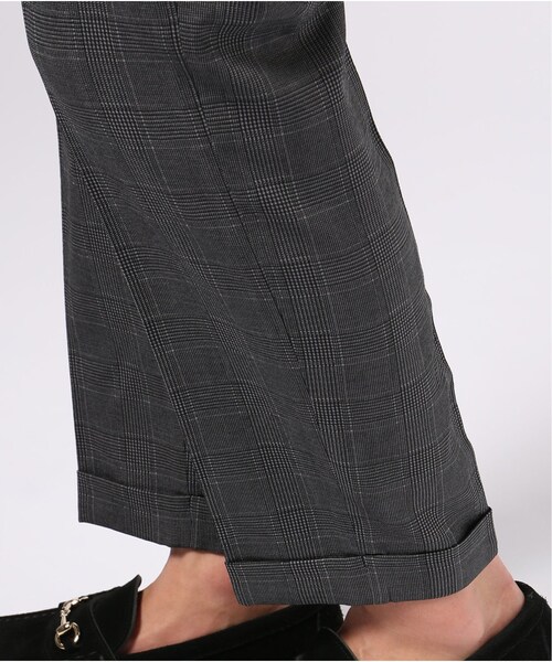EDIFICE(エディフィス)の「EVALET グレンチェック アンクル パンツ(パンツ・グレー/S/M/L/XL)」の11枚目の写真