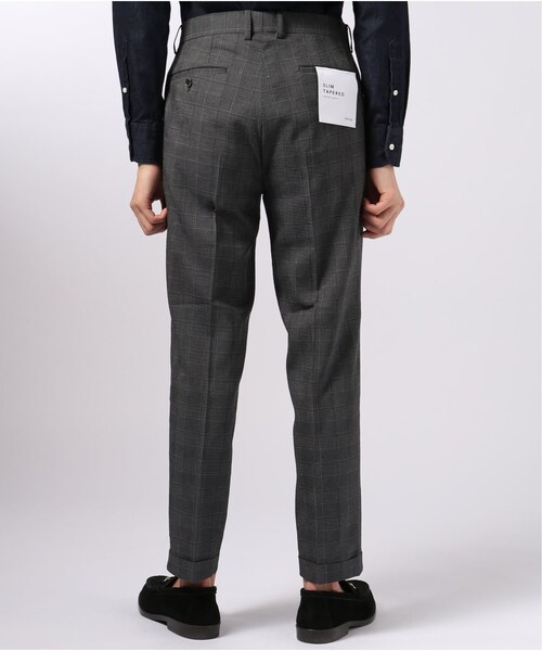 EDIFICE(エディフィス)の「EVALET グレンチェック アンクル パンツ(パンツ・グレー/S/M/L/XL)」の6枚目の写真