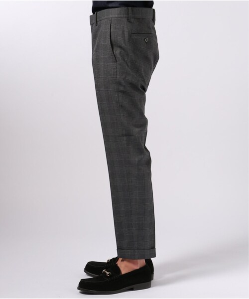 EDIFICE(エディフィス)の「EVALET グレンチェック アンクル パンツ(パンツ・グレー/S/M/L/XL)」の5枚目の写真