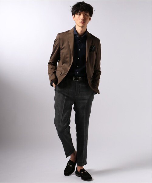 EDIFICE(エディフィス)の「EVALET グレンチェック アンクル パンツ(パンツ・グレー/S/M/L/XL)」の3枚目の写真