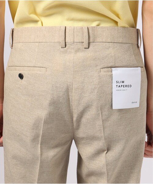 EDIFICE（エディフィス）の「EVALET アンクル パンツ（パンツ・ベージュ/S/M/L/XL）」の8枚目の写真