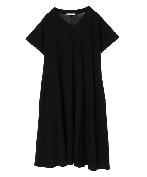 AMERICAN HOLIC（アメリカンホリック）の「強撚Vネックワンピース（ワンピース/ドレス・ブラック/ベージュ/カーキ/ブルーグリーン・F）」の22枚目の写真