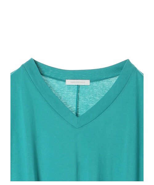 AMERICAN HOLIC（アメリカンホリック）の「強撚Vネックワンピース（ワンピース/ドレス・ブラック/ベージュ/カーキ/ブルーグリーン・F）」の19枚目の写真