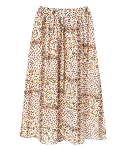 earth music&ecology(アースミュージックアンドエコロジー)の「【Special Price】パッチワークフラワースカート(スカート・アイボリー/キャメル/ネイビー・F)」の7枚目の写真