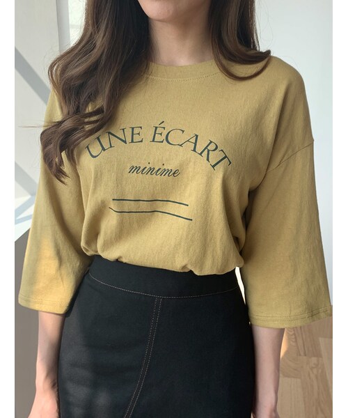 bodurine(ボドゥリネ)の「シンプル半袖Tシャツ *全4色*(Tシャツ/カットソー・レディース・옐로우/레드/화이트/그레이・one size)」の1枚目の写真