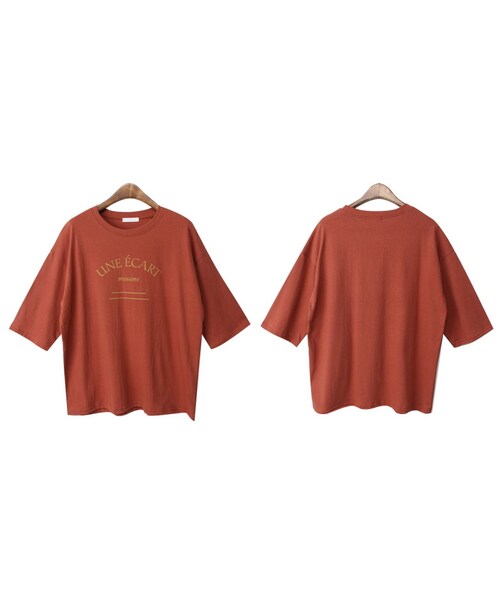 bodurine(ボドゥリネ)の「シンプル半袖Tシャツ *全4色*(Tシャツ/カットソー・レディース・옐로우/레드/화이트/그레이・one size)」の4枚目の写真