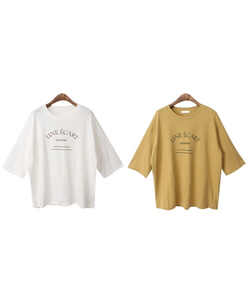bodurine(ボドゥリネ)の「シンプル半袖Tシャツ *全4色*(Tシャツ/カットソー・レディース・옐로우/레드/화이트/그레이・one size)」の2枚目の写真