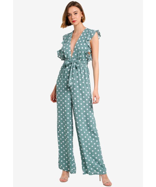 glamorous polka dot jumpsuit