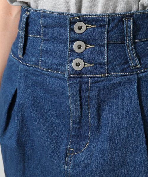 Heather（ヘザー）の「ハイウエストコクーンスカート（スカート・レディース・ホワイト/ケミカル/ブルー・Ｓ/Ｍ）」の6枚目の写真