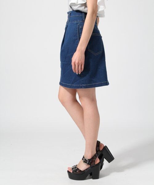 Heather（ヘザー）の「ハイウエストコクーンスカート（スカート・レディース・ホワイト/ケミカル/ブルー・Ｓ/Ｍ）」の4枚目の写真