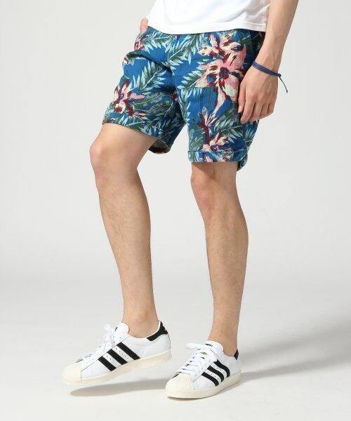 RAGEBLUE（レイジブルー）の「プリペラフラワーショーツ（パンツ・メンズ・ホワイト/ブルー・Ｍ/Ｌ）」の2枚目の写真